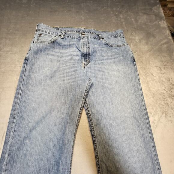 Levis 569 Jeans Mens 38x33 Blue Light Wash Loose Straight Leg Denim Zip Fly - Picture 2 of 10